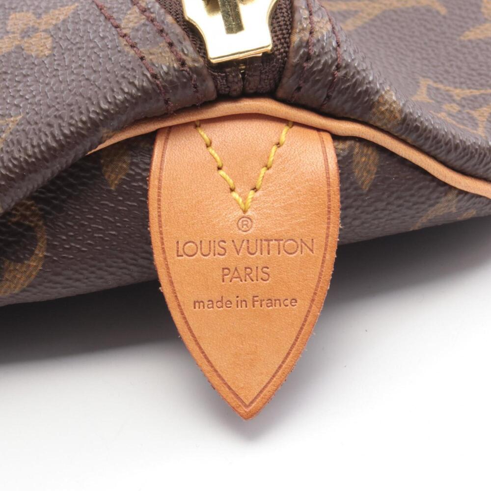 LOUIS VUITTON Authentic Brown Monogram Leather Keepall 50 Boston Bag - Picture 4 of 8